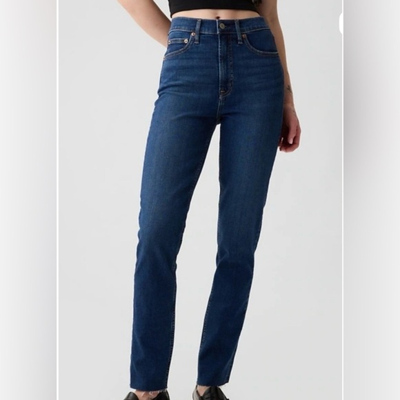 GAP Denim - GAP‎ Vintage Slim High Rise Raw Edge Petite Jeans